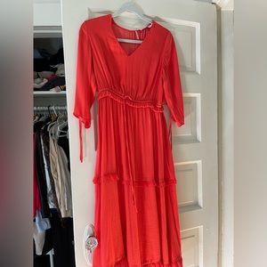 Scott & Soda Ruffle Midi dress Small